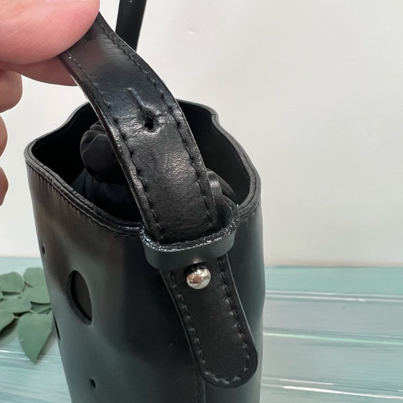 Kesslord Paris France Leather Drawstring Cutout Designer Bag - Picture 9 of 12